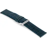 Claudio Calli Horlogeband G600 Classic Blauw Leder 20x20 mm