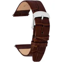 Claudio Calli Horlogeband C415 Croco Glans Ongestikt Bruin 12x10 mm