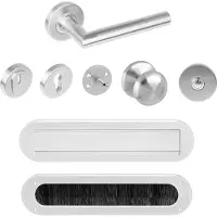 Intersteel voordeurset 6-delig rond SKG3*** - RVS