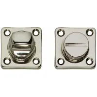 Intersteel Rozet vierkant met toilet-/badkamersluiting - nikkel glans