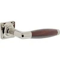 Intersteel deurklink Ton basic met rozet 38x38x6mm nikkel/palissander