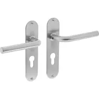 Intersteel Deurklink Recht profielcilinder 55mm RVS