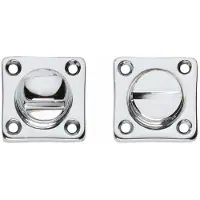 Intersteel | Rozet toilet-/badkamersluiting | Vierkant | Chroom