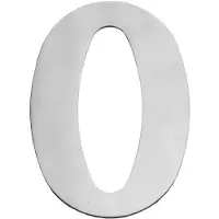 Intersteel Huisnummer 0 Numbra 150x2mm RVS