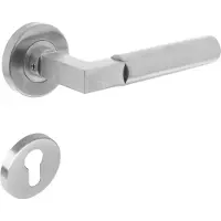 Intersteel Deurkruk Baustil op rozet met profielcilinderrozetten - RVS