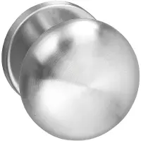 Intersteel Knopkruk Paddenstoel op rozet met ring - RVS