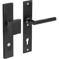 Intersteel Veiligheidsbeslag mat zwart PC92 KT rechthoek SKG***