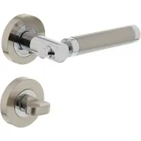 Intersteel Deurkruk Birgit rozet met toilet-/badkamersluiting chroom