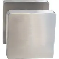 Intersteel Knop vierkant op rozet nikkel mat