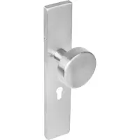 Intersteel Knop op rechthoekig schild profielcilindergat 55mm - RVS