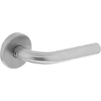 Intersteel deurklink 1228 recht op rozet 500 serie staal RVS