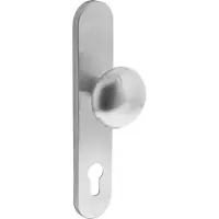 Intersteel Knop op schild profielcilindergat 92 mm rvs geborsteld