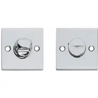 Intersteel | Rozet | Vierkant met toilet-/badkamersluiting | Chroom