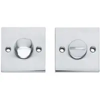 Intersteel Rozet vierkant met toilet-/badkamersluiting groot - chroom mat