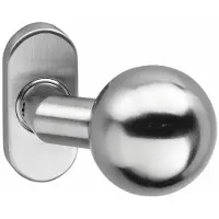 Intersteel knopkruk bol brandvertragend - RVS