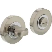 Intersteel Rozet met toilet-/badkamersluiting verdekt 52x10mm - chroom/nikkel mat