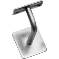 Intersteel Leuninghouder gebogen vierkant vlak zadel - mat zwart
