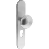Intersteel Knop op schild verdekt profielcilindergat 55 mm rvs geborsteld