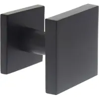 Intersteel voordeurknop vast Verkropt vierkant 64/54 éénzijdige montage rvs/mat zwart