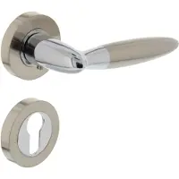 Intersteel Deurkruk Elen op rozet met profielcilinderrozetten - chroom/nikkel mat