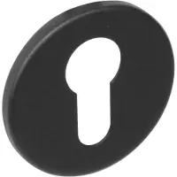 Intersteel rozetten met sleutelgat plat verdekt 53x5mm - RVS/mat zwart