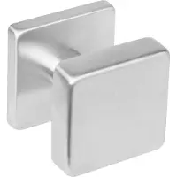 Intersteel | Knop centraal | Vierkant | RVS Geborsteld