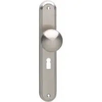 Intersteel Knop op schild sleutelgat 56mm - nikkel mat