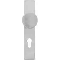 Intersteel Knop op rechthoekig schild profielcilindergat 72mm - RVS
