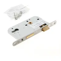 Nemef 649/46 Paniekdeurslot | DM60mm | PC72mm | krukgat 8mm gedeeld | voorplaat RVS 20x235mm afgerond | messing dag- en nachtschoot | DR 2 - 9064946654