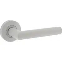 Intersteel Deurkruk Bastian op ronde rozet Ø52x10mm wit
