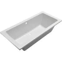 Xellanz Santino SQ inbouw duo ligbad 190x90x49 cm acryl glans wit