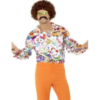 Smiffys Mooie disco blouse Ethan voor heren