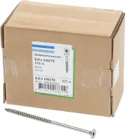 Hoenderdaal Spaanplaatschroef Rvs-A2 Platkop deeldraad Torx TX25 6.0X130/70 | 100 stuks - 0206.30.50901
