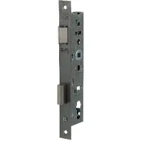 Nemef 9670 E Paniekdeurslot | DM40mm | PC92mm | doorgaande krukgat 8mm | voorplaat RVS 24x245mm rechthoekig | zamac vernikkelde dag- en nachtschoot | DR 1+3/2+4 - 9967407001