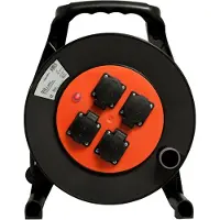 QwattPro kabelhaspel Big EZ RA 50m 3G1,5 H07RN-F zwart - 1311005 - 1311005