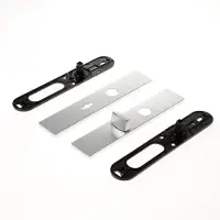 Bouwsales Langschildgarnituur rechthoekig ASL aluminium F1 WC8x63