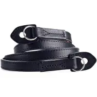 Artisan&artist ACAM 280 italiaans leder camera strap zwart
