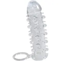 Crystal Skin - penis sleeve met ring - transparant