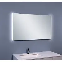 Wiesbaden Duo spiegel rechthoek met LED, dimbaar en spiegelverwarming 102 x 60 cm