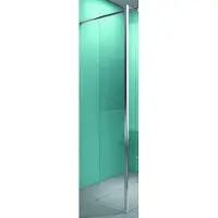 Xellanz Eco zijwand met hoekprofiel 400 x 2000 x 8 mm nano helder glas/chroom