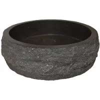 Wiesbaden B waskom 40x12cm rond hardsteen zwart