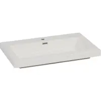 Mueller Single mineraalmarmer wastafel 80x46cm