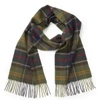 Barbour sjaal groen geruit 100% wol