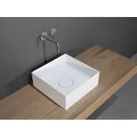 Riho Waskom Thin Opbouw Vierkant 38x38 cm Mat Wit