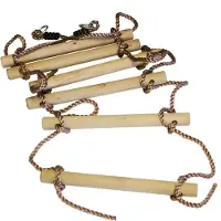 Hermic Touwladder met 6 sporten diam. 3,5x40 cm lengte 220 cm pp-touw