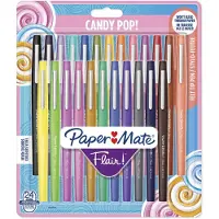 Paper Mate Flair-viltstiften | Medium punt (0,7 mm) | Diverse Candy POP-kleuren | 24 stuks