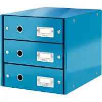 Leitz 3 schuifladen Click + Store, hoog, blauw