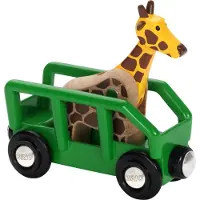 BRIO World - 33724 Giraffe and Wagon Set | Imaginative Play Toy Train Accessory for Kids | FSC-Certified Wood | Engineered for Toddlers 3 and Up Gree