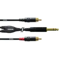 Cordial CFY0.9VCC 6.3 mm stereo jack male - 2x RCA male 0.9m
