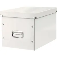 Leitz Wow Click & Store Kubus Grote Opbergdoos - 80% Gerecycled Karton - 32 x 31 x 36 cm (BxHxD) - Wit